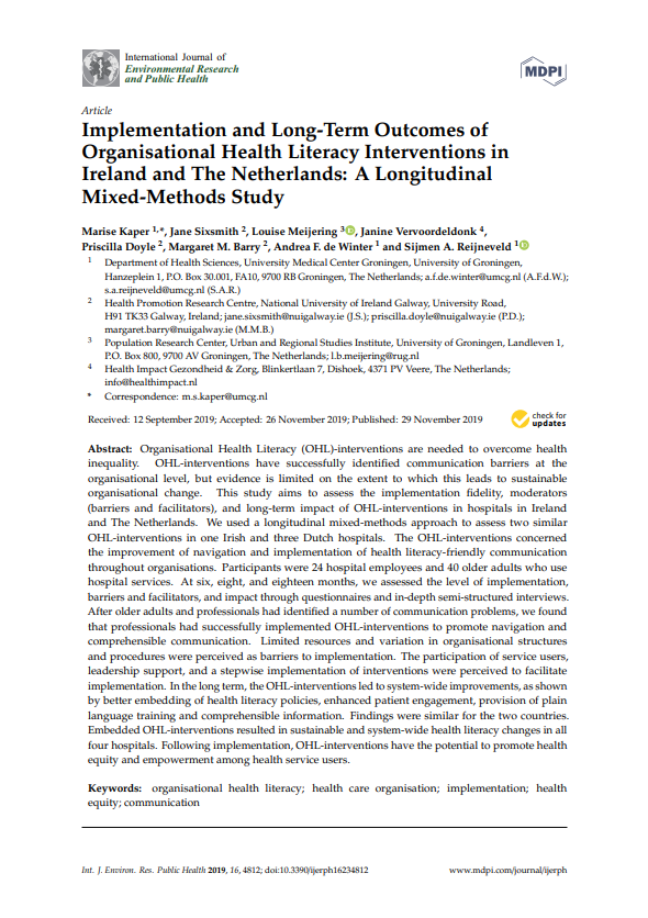 2023 08 29 10 22 38 Implementation and Long Term Outcomes of Organisational Health Literacy Interven