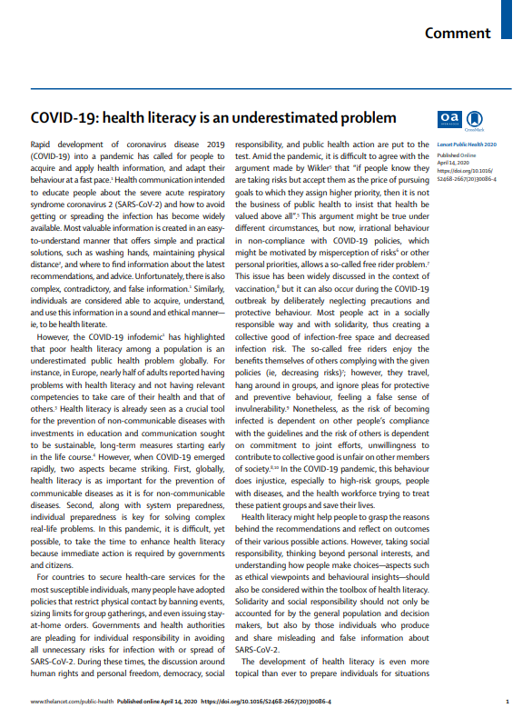 2023 08 29 10 23 55 COVID 19 health literacy is an underestimated problem und 4 weitere Seiten Pr