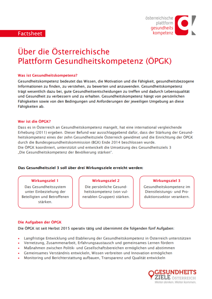 2023 08 29 14 53 52 Factsheet Über die Österreichische Plattform Gesundheitskompetenz (ÖPGK) und 3